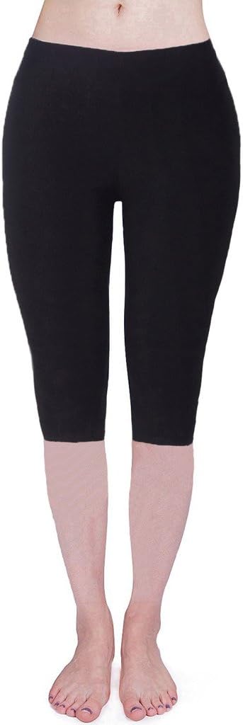 SLTY Women's Active Yoga Pants Capri Cropped Tight Slimming Legging Workout in Gym
