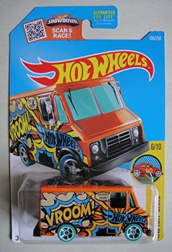 HOT WHEELS HW ART CARS 6/10 ORANGE COMBAT MEDIC 196/250 SHOWDOWN SCAN & RACE CARD