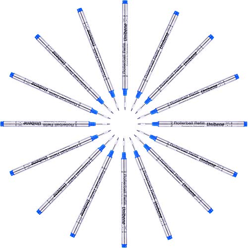 Unibene Montblanc Compatible Gel Ink Rollerball Refills 12 Pack, 0.5mm