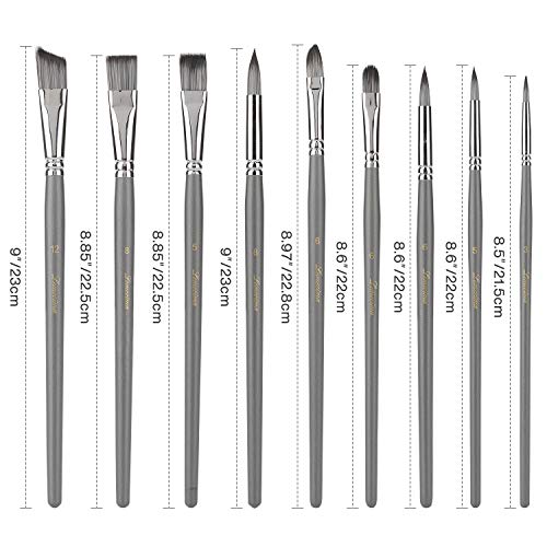 Art Paint Brushes Set 15 Sizes Painting Brush Kit Professional for Acrylic Watercolor Oil Gouache and Canvas Painting 16PCS with Pop-up Carrying case for Kids, Adults, Artists