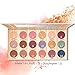 Eyeshadow Palette 18 Colors Highly Pigmented Eye Shadow Palette, 6 Matte + 11 Shimmer + 1 Duochrome, Long Lasting Waterproof Colorful Eyeshadows Cosmetics (Pink)