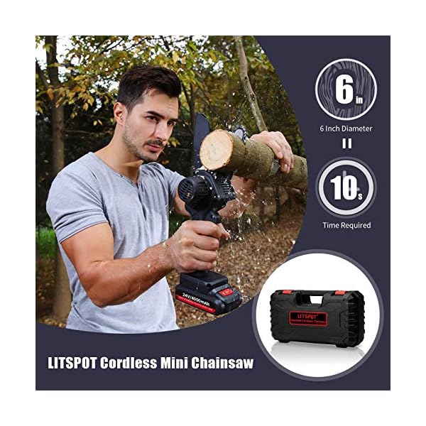 Rowa Mini Electric CHAPASAW CORDLESE, Batteriekettensägen zum Schneiden von Holz, Spitzenscheren für Baumzweig… – Bild 4