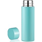Irenare 5oz Mini Water Bottle Mini Insulated Stainless Steel Bottle Purse Water Bottle Cute Leak Proof Flask Keeps Drink Cold and Hot for Purse Women(Blue,1 Piece)