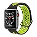 YC YANCH Greatou Compatible for Apple Watch Band 42mm,Soft Silicone Sport Band Replacement Wrist Strap Compatible for iWatch Apple Watch Series 3/2/1,Nike+,Sport,Edition,S/M,Black Volt
