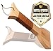 SolutioNerd American Cedar Wood Grill Scraper Limited $14.99 Sale | Real Genuine Leather Grip and Bottle Opener Handle | Bristle Free Safe BBQ Tool | All Natural Use to Clean Grates and Oil