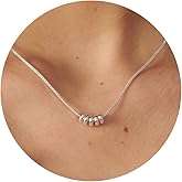 GUOKE Silver Necklace for Women, 14K White Gold Plated Dainty Infinity Bead Star of David Starfish Sun Hummingbird Butterfly Flower Palm Tree Plane Sunflower Pendant Necklaces Simple Jewelry