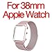 ALNBO Compatible 38mm Apple Watch Band Stainless Steel Mesh Magnetic Replacement Wrist Band with Metal Protective Case for Apple Watch Series 3 Series 2 Series 1 Rose Gold