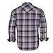 COEVALS CLUB Men's Long Sleeve Casual Western Two Pockets Work Plaid Pearl Snap Button Up Shirt (Purple,Black/L, 23#)