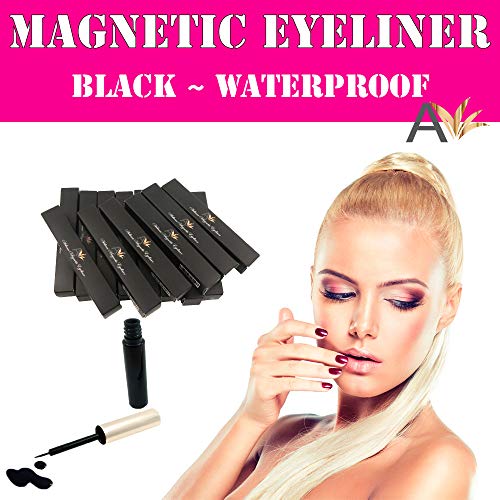Avilana Magnetic Eyeliner and Magnetic Eyelashes Easy to Use False Lashes Made with Korean Silk Fiber, 5 Magnets Per Lash, Magnetic Eyeliner And Lashes Kit (Classy & Sassy