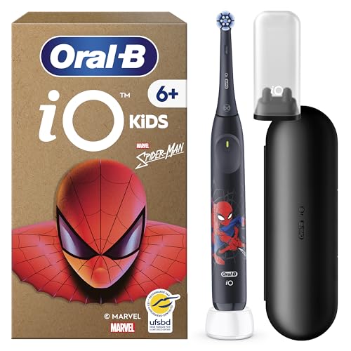 Oral-B Brosse à Dents Electrique iO Kids, Brossette, Spider-Man, Noire