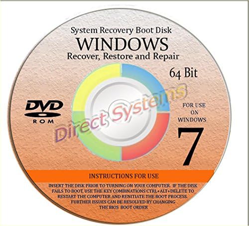 BOOT DISK for RESTORE &amp; RECOVERY for WINDOWS SEVEN 64 bit