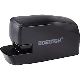 Bostitch Office Portable Electric Stapler, 20 Sheets, AC or Battery Powered, Black (MDS20-BLK)