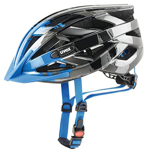 uvex Unisex-Erwachsene i-vo c Fahrradhelm, Dark Silver-Blue, 56-60 cm