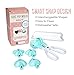 Cake Pop Star Heart and Flower Mold Baking Tong Set with Handmade Cake Ball Scissors and 100 Stick, Mint