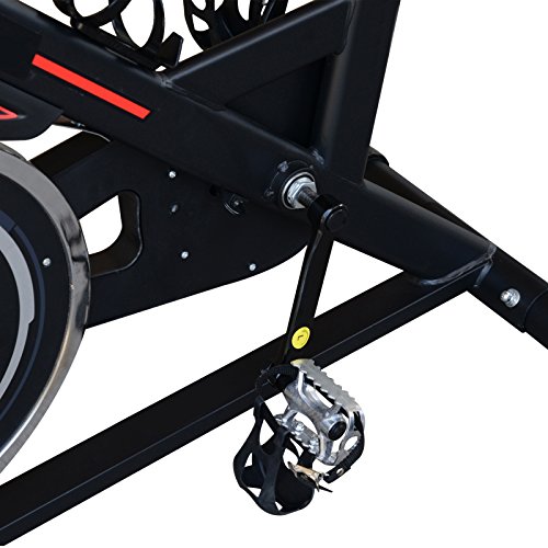 HOMCOM 8kg Flywheel Stationary Exercise Bike Racing Bicycle Home Fitness Trainer with Adjustable Resistance LCD Display… - Image 8