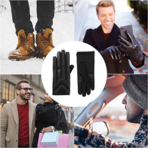 isotoner Men’s Spandex Touchscreen Cold Weather Gloves with Warm Fleece