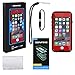 Eonfine iphone 6/6s Waterproof Case, Shockproof Protective Full-sealed Hard Cover with Clear Sound, Underwater IP68 Certificated Water Snow Dust Dirty Proof Case for iPhone 6/6s Red