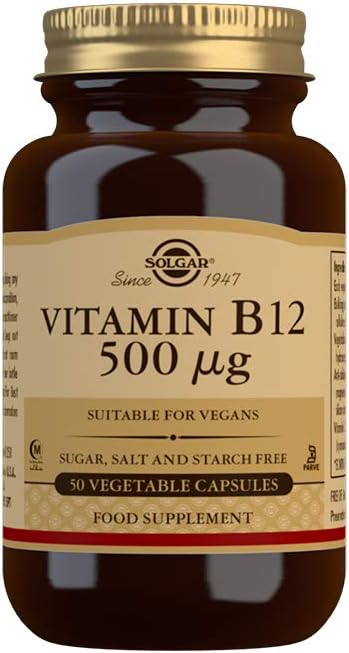 Solgar Vitamin B12 500 µg Vegetable Capsules - Pack of 50 - Easy to take Form - Support for Your Nervous System Heart and Mind - Vegan - Image 3