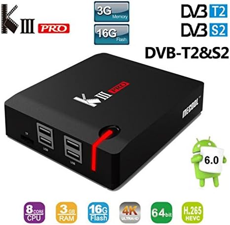 Android 6.0 TV Box, AUHKO KIII PRO Amlogic S912 DVB-S2 DVB-T2 DVB-C 3GB 16GB K3 Pro 64bit 4K Dual Band WiFi 1000M Media Player