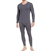 wirarpa Men's Cotton Long Johns Thermal Underwear Set Base Layer Lightweight Long Sleeve Top and Pajama Bottom
