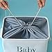 INough Large Basket for Nursery, Baby Toys Storage Bin, Empty Basket for Baby Girls or Boys Room, Wipes and Diapers, Storage Box for Nursery/Kids Room (16 x 12.2 x 11 Inches)