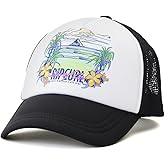 Rip Curl Women's Trucker, Baseball Hat with Adjustable Snapback and Curved Brim for Sun Protection