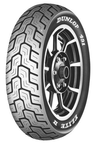 Dunlop K491 Elite II Raised White Letter Motorcycle Tire