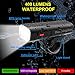 BurningSun USB Bike Light Bike Headlight Runtime 8+ Hours 400 Lumen Super Bright Bicycle Front Light Waterproof 4 Mode USB Rechargeable Cycling Riding Lamp LED Flashlight Fits All Bicycles, Road, MTB