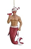 December Diamonds Candy Cane Merman with Drink