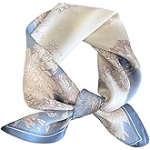 FEIBOON Mulberry Silk Scarfs Neck Scarf 21" Small Square Scarfs hair scarf bandana Neckerchief Headscarf for Women