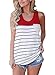 LOSRLY Womens Summer Casual Tops Red-1 XL
