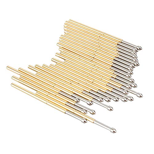 100Pcs Spring Test Probe Pogo Pin 1.5mm Cone Shape Testing Needle Head Diameter Round Contact Probe P100-E2