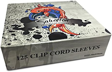 Salvation - Tattoo Clip Cord Covers - 125pcs - Disposable Individual Barrier Supplies - for Machine Spring and RCA Cables
