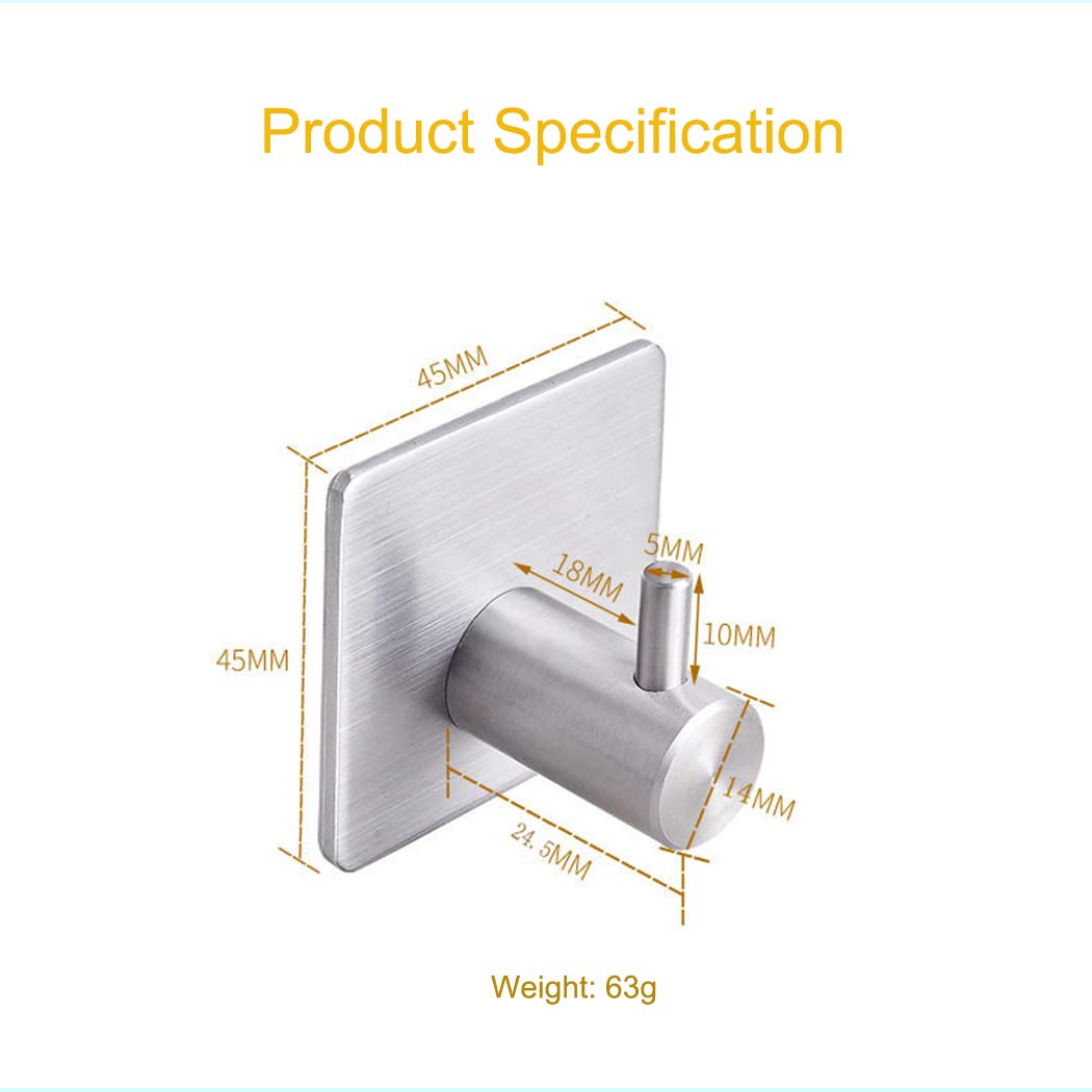 Digead Ganchos Adhesivos para Pared , Gancho de Baño Perchero ...