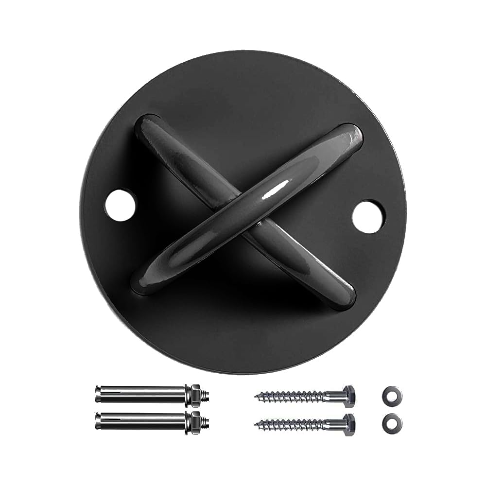 RHINOSPORT Suspension Trainer Wall/Ceiling Mount Anchor Bracket for Suspension Straps, Gymnastic Rings, Olympic Rings, Yoga Swing & Hammock, Battle Ropes