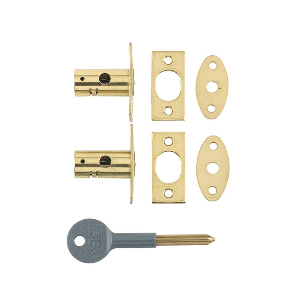 Yale Locks 8001 Security Bolts Brass Finish Visi Pack (2 Pack)