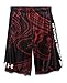 Under Armour Boys' Eliminator Printed Shorts, Risk Red (608)/White, Youth Large