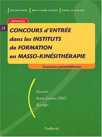 Concours d'entrée dans les instituts de formation en masso-kinésithérapie