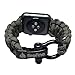 FireLine Paracord Watch Band for 42mm and 44mm Apple Watch, Replacement Strap with Rugged Outdoor Survival Stainless Steel Shackle and 550 Paracord