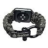FIRELINE-Apple-Watch-Band-42mm-Replacement-Paracord-Watch-Band-with-Rugged-Outdoor-Survival-Stainless-Steel-Shackle-and-550-Paracord