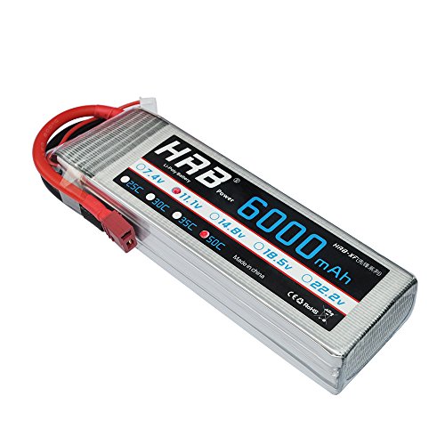 HRB 3S Lipo Battery Pack 11.1V 6000mAh 50C Max 100C wtih Dea