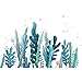 Amaonm Creative Cartoon Removable 3D Under The Sea World Nature Scenery Wall Stickers Ocean Grass Colorful Seaweed Baseboard Wall Decal for Wall Corner Nursery Room Bathroom Living Room (Grass)
