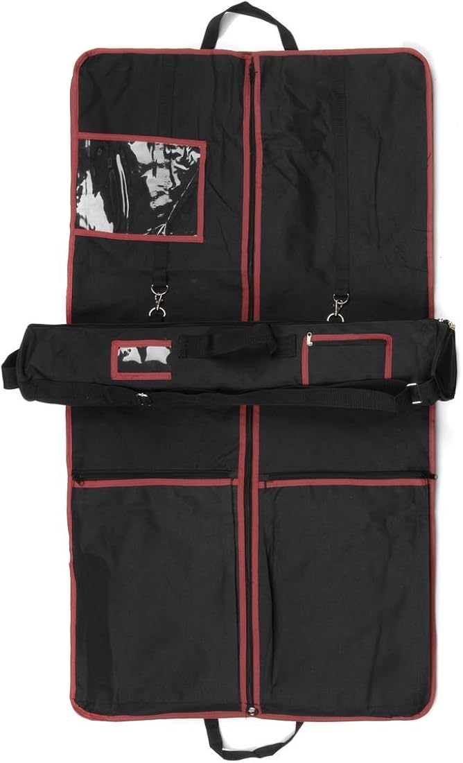 Kilt Outfit Garment Bag Set with Suit Carrier & Kilt Roll Red Trim