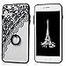 iPhone 6S Plus Case, iPhone 6 Plus Case Cover with Screen Protector 360 Degree Rotating Ring Stander Kickstand Shockproof TPU Frame PC Back Bumper Shell Floral Slim-Fit Protective Skin by Badalink