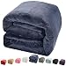 Shilucheng Luxury Fleece Blanket Super Soft and Warm Fuzzy Plush Lightweight King Couch Bed Blankets - Royal Blue