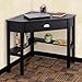 Tangkula Corner Desk, Corner Computer Desk, Wood Compact Home Office Desk, Laptop PC Table Writing Study Table, Workstation with Storage Drawer & Shelves