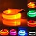 HaMeng Safety Sport Flashing LED Armband Belt with Visibility Light up Glow in the Dark Bracelet for Cycling,Jogging,Walking and Running.Multi color Set of 7
