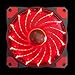APEVIA CF12SL-SRD 120mm Red LED Ultra Silent Case Fan w/ 15 LEDs & Anti-Vibration Rubber Pads
