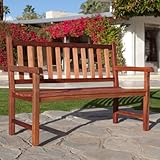 Belham Living Richmond Curved-Back 4-ft. Outdoor Wood Bench