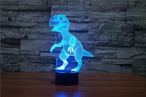 Stonepack 3D Illusion LED Desk Table Night Light Lamp 7 Color Touch Lamp Kids Children Family Holiday Gift Home Office Childrenroom Theme Decoration - Dinosaur